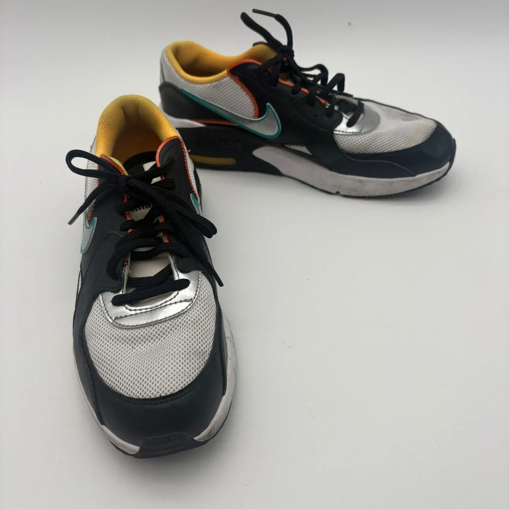 Nike Air Max Excee Kids Sneakers Black White Silver CJ2002-100 Size 7Y